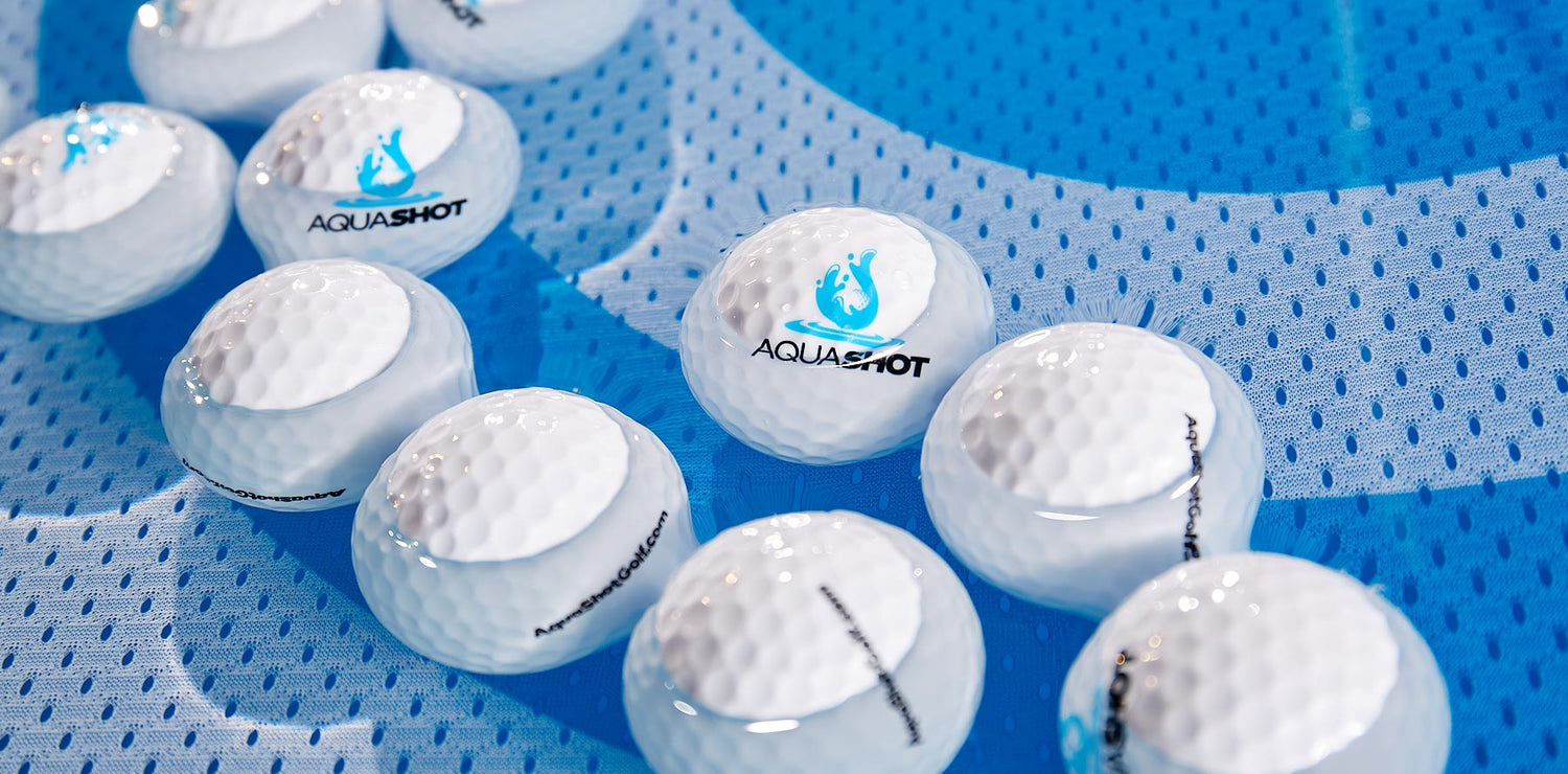 AquaShot Golf Balls Floating in Pool